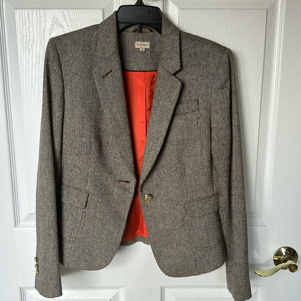 Cremieux fully lined blazer with elbow patches